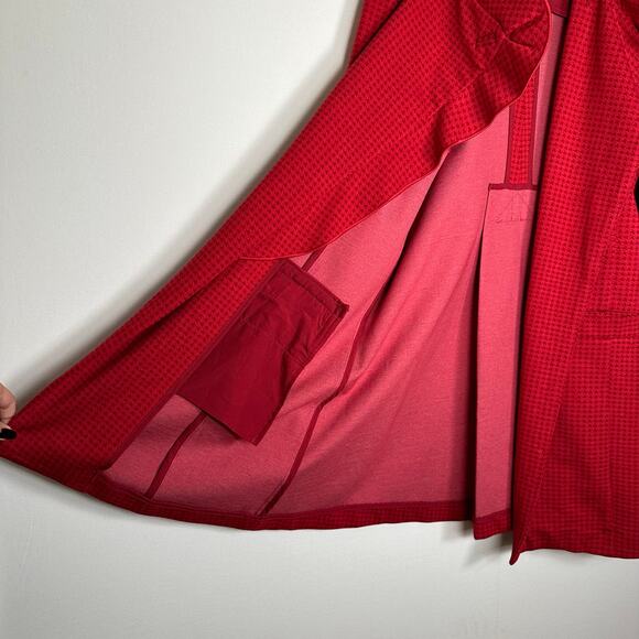 Cabi Red Houndstooth Trench Coat - Picture 7 of 15